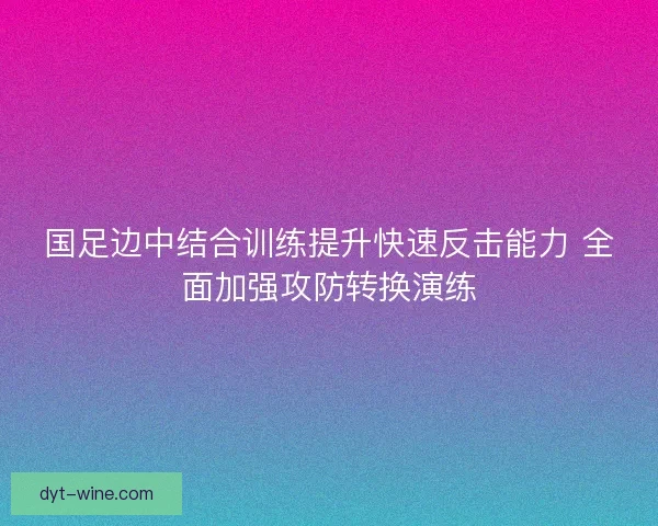 国足边中结合训练提升快速反击能力 全面加强攻防转换演练